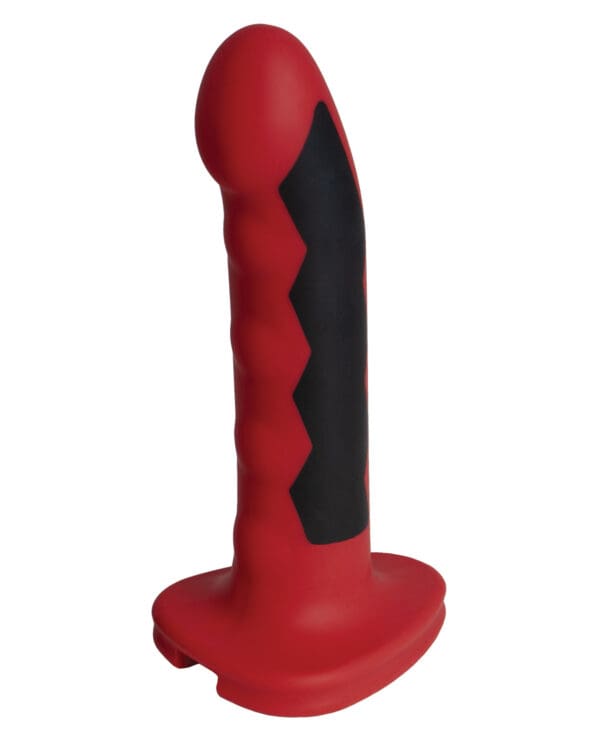 ElectraStim Silicone Fusion Komodo Dildo - Red/Black - Image 2