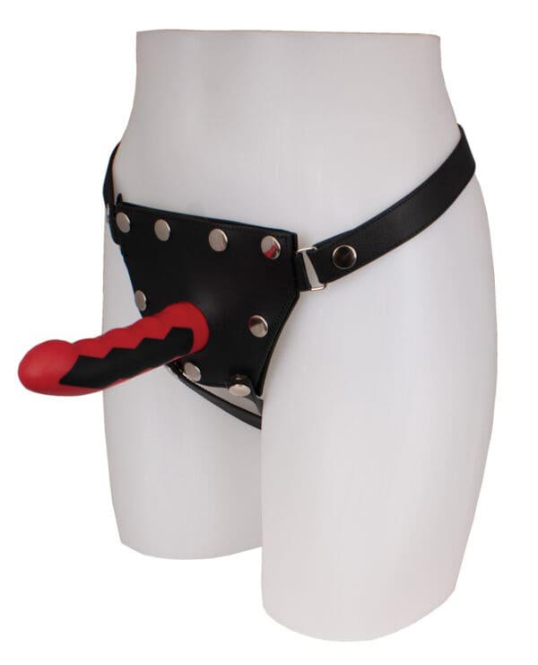 ElectraStim Silicone Fusion Komodo Dildo - Red/Black - Image 3