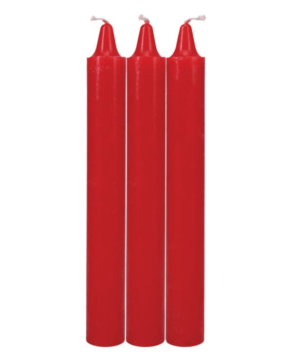 Japanese Drip Candles - Pack of 3 Red - Image 2