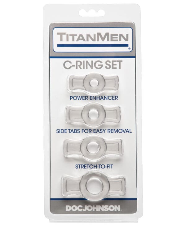 Titanmen Tools Cock Ring Set - Clear