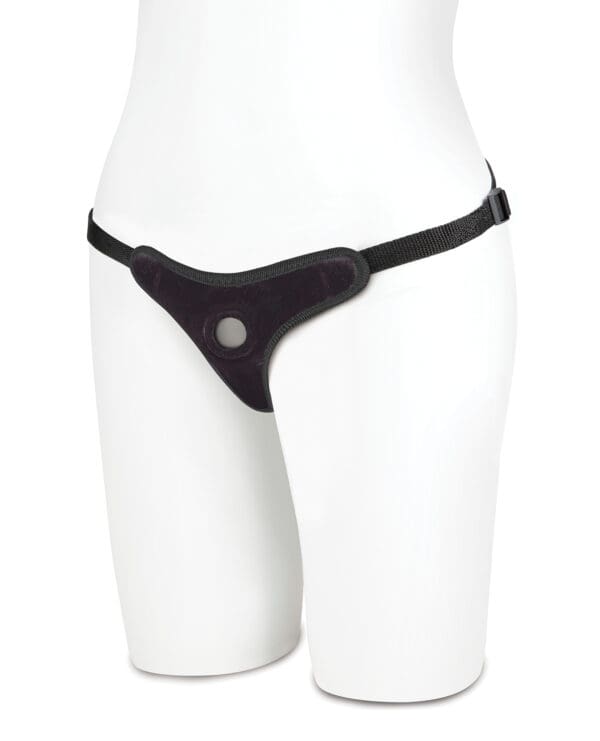 Lux Fetish Velvet Bikini Strap On - Black - Image 2