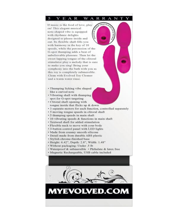 Evolved The Note Thumping Licking Vibe- Pink - Image 2