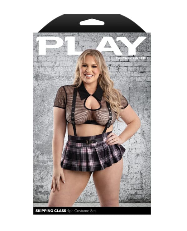 Play Skipping Class 4 pc Set - Black/Pink 3X/4X - Image 3