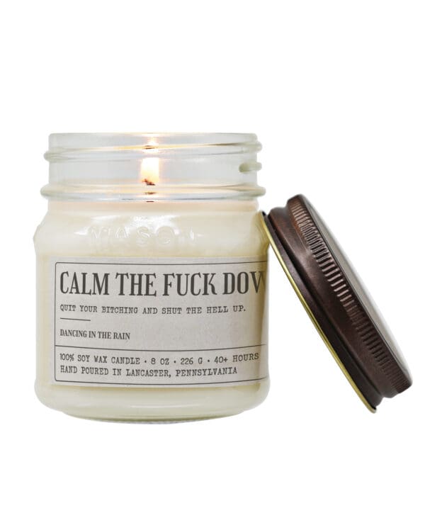 Calm The Fuck Down - Funny Candle 8oz Soy Wax - Image 3