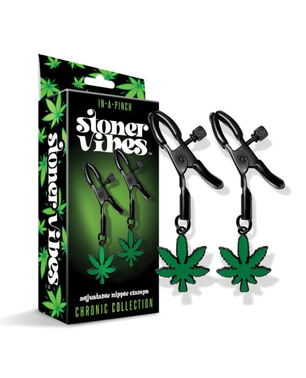 Stoner Vibes Glow in the Dark Adjustable Nipple Clamps - Image 5