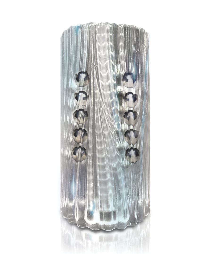 MSTR B8 Balls to the Wall Clear-View Beaded Stroker - Clear - Image 2