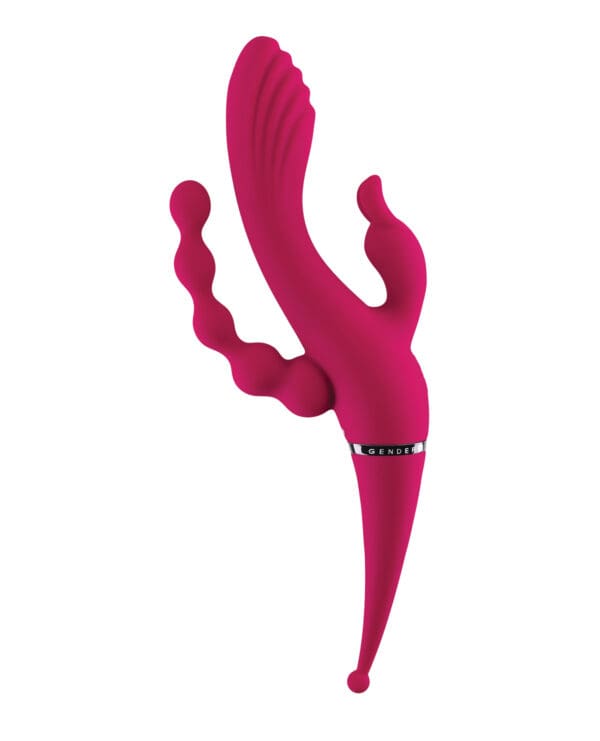 Gender X Four by Four Vibrator - Burgundy - Image 3