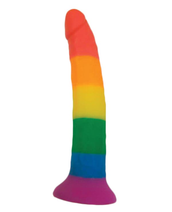 Rainbow 7" Strap On Dildo w/Harness - Image 2