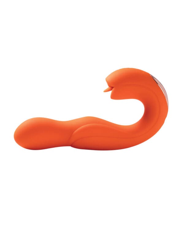Joi Rotating Head G-Spot Vibrator & Clit Licker - Orange - Image 3