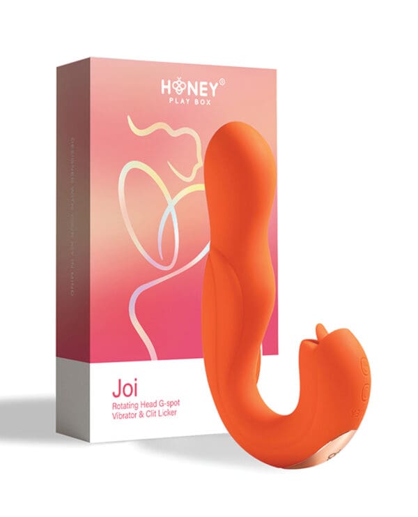 Joi Rotating Head G-Spot Vibrator & Clit Licker - Orange - Image 5