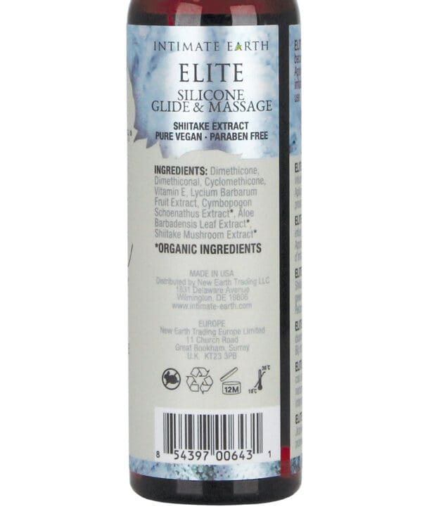 Intimate Earth Elite Velvet Touch Silicone Glide & Massage Oil - 120ml - Image 2