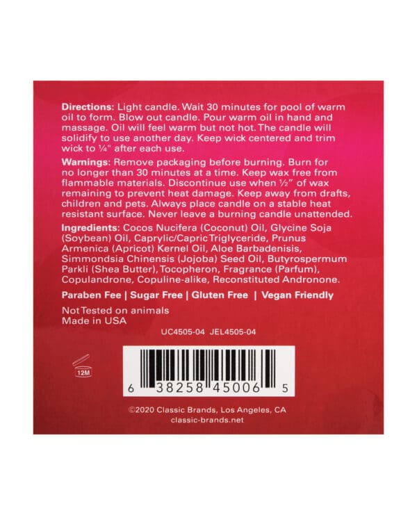 Jelique Massage Candle - 4 oz Netflix & Chill Berry Yummy - Image 3