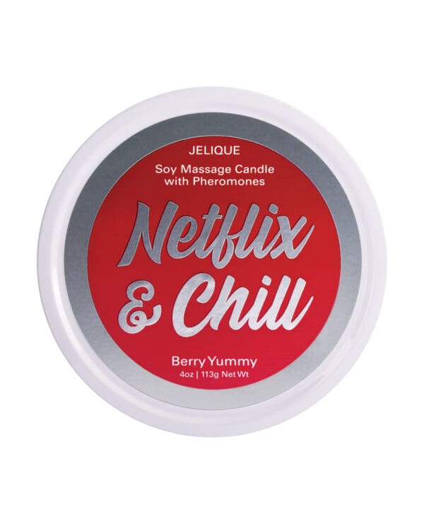 Jelique Massage Candle - 4 oz Netflix & Chill Berry Yummy - Image 4