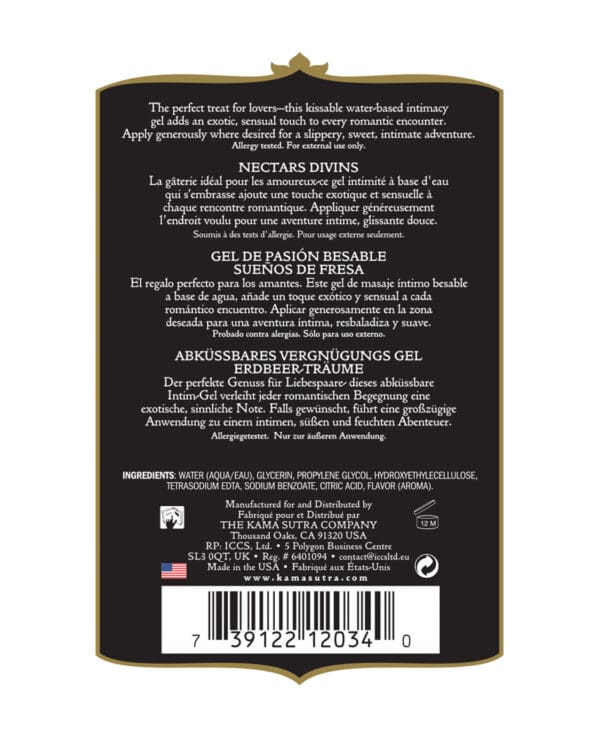 Kama Sutra Divine Nectars - 5 oz Strawberry Dreams - Image 2