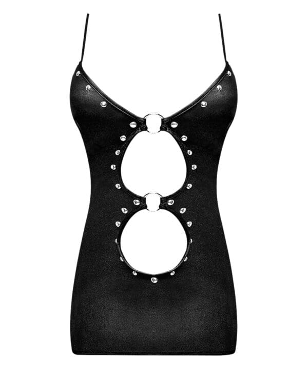 Lust Selene Keyhole Front Dress w/Zipper Back & G-String Black L/XL - Image 4