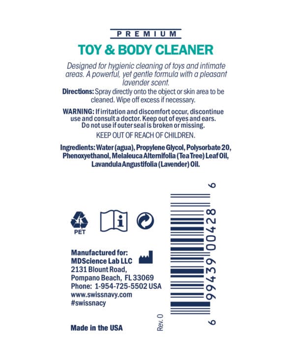 Swiss Navy Toy & Body Cleaner - 1 oz - Image 2