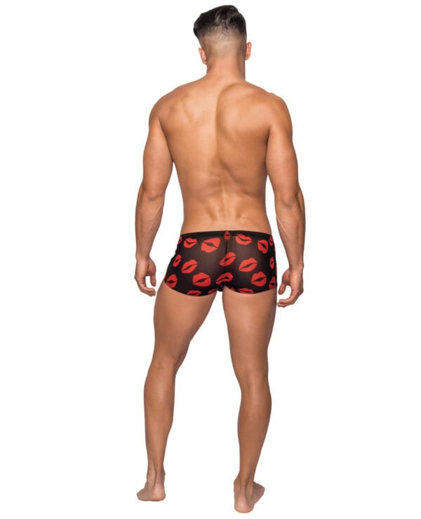 Kiss Me Stretch Mesh Mini Short Blk/Rd XL - Image 2