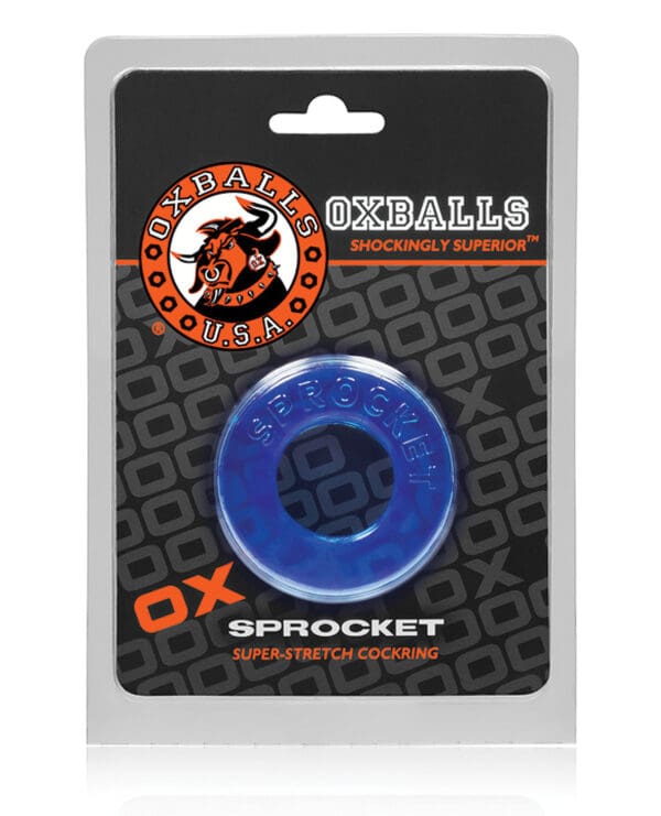 Oxballs Atomic Jock Sprocket Cockring - Ice Blue - Image 2