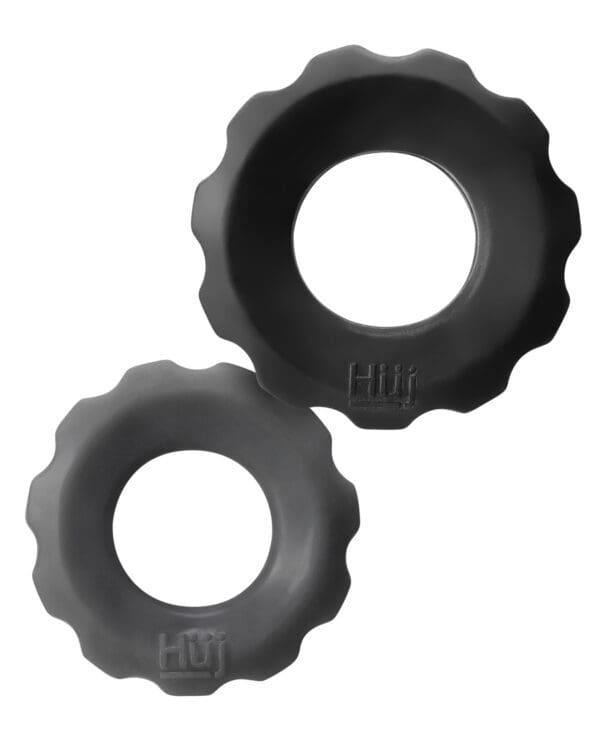 Hunky Junk Cog Ring 2 Size Double Pack - Tar & Stone Pack of 2 - Image 2