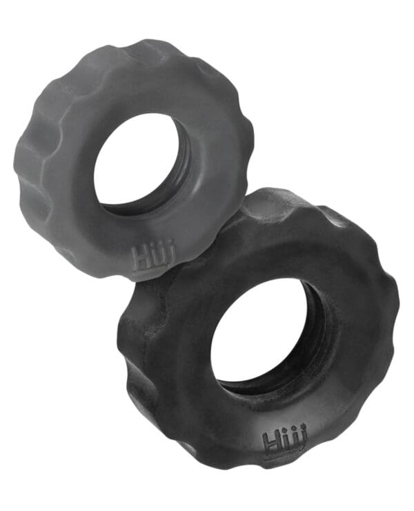 Hunky Junk Cog Ring 2 Size Double Pack - Tar & Stone Pack of 2 - Image 3