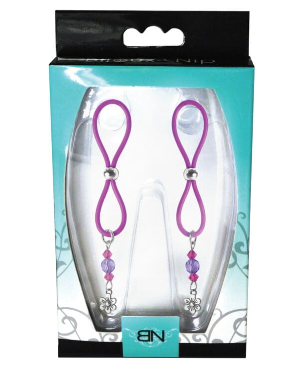 Bijoux de Nip Nipple Halos Flower Charm - Purple - Image 2