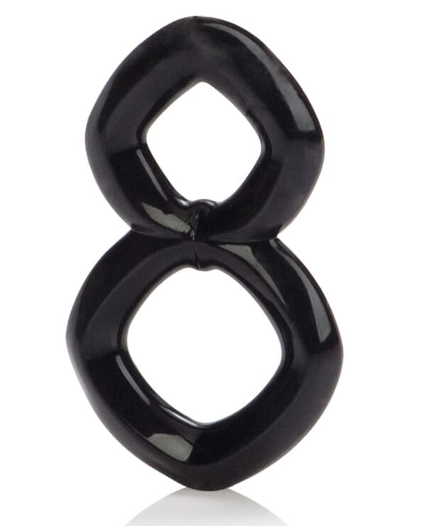 Crazy 8 Enhancer Double Cock Ring - Black - Image 3