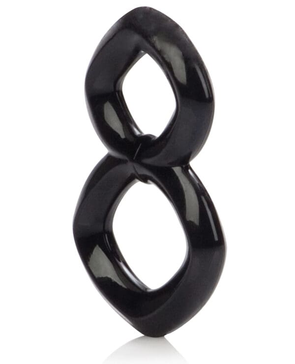 Crazy 8 Enhancer Double Cock Ring - Black - Image 4