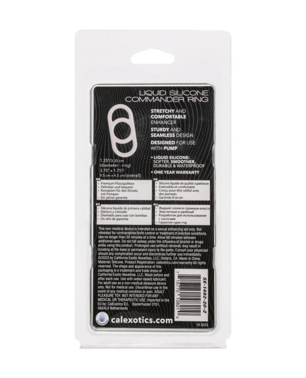 Alpha Liquid Silicone Commander Cock Ring - Natural - Image 4