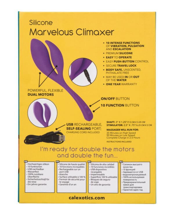 Mini Marvels Silicone Marvelous Climaxer - Purple - Image 2