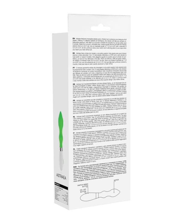 Shots Luminous Astraea Silicone 10 Speed Vibrator - Green - Image 2