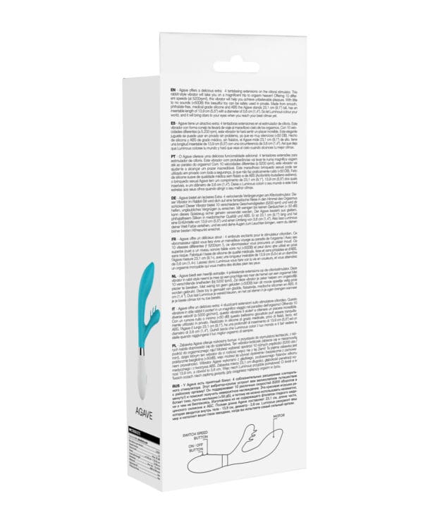 Shots Luminous Agave Silicone 10 Speed Rabbit - Turquoise - Image 2