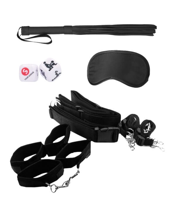 Shots Ouch Bondage Belt Restraint System - Black - Image 3