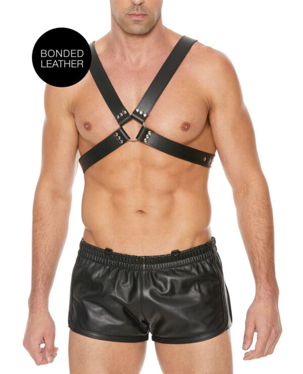 Shots Ouch Men's Large Buckle Harness - Black - Image 4