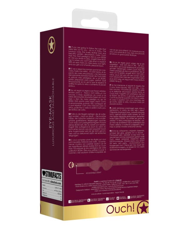 Shots Ouch Halo Eyemask - Burgundy - Image 2