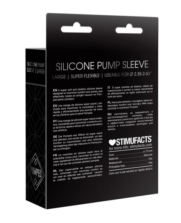 Shots Pumped Sleeve Large - Black - Image 2