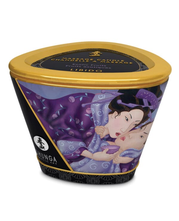 Shunga Massage Candle Libido - 5.7 oz Exotic Fruits - Image 2