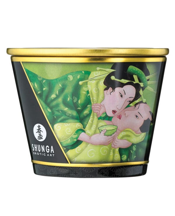 Shunga Massage Candle Zenitude - 5.7 oz Exotic Green Tea - Image 3