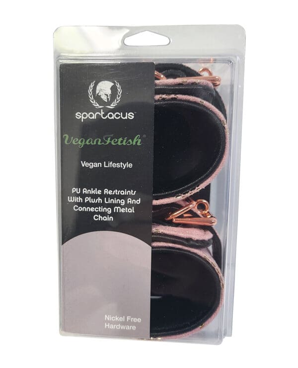 Spartacus Ankle Restraints w/Leather Lining - Pink Snakeskin Micro Fiber - Image 2