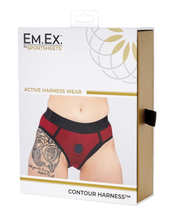 Sportsheets Em.Ex. Contour Harness XX-Large - Red - Image 5