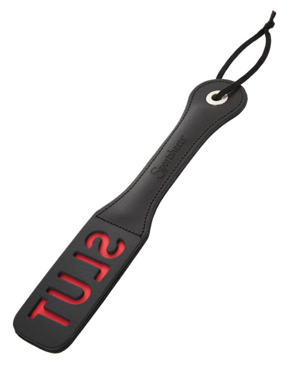Sportsheets 12" Leather Slut Impression Paddle - Image 3