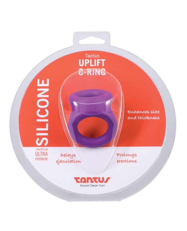 Tantus Uplift Silicone C Ring - Lilac - Image 5