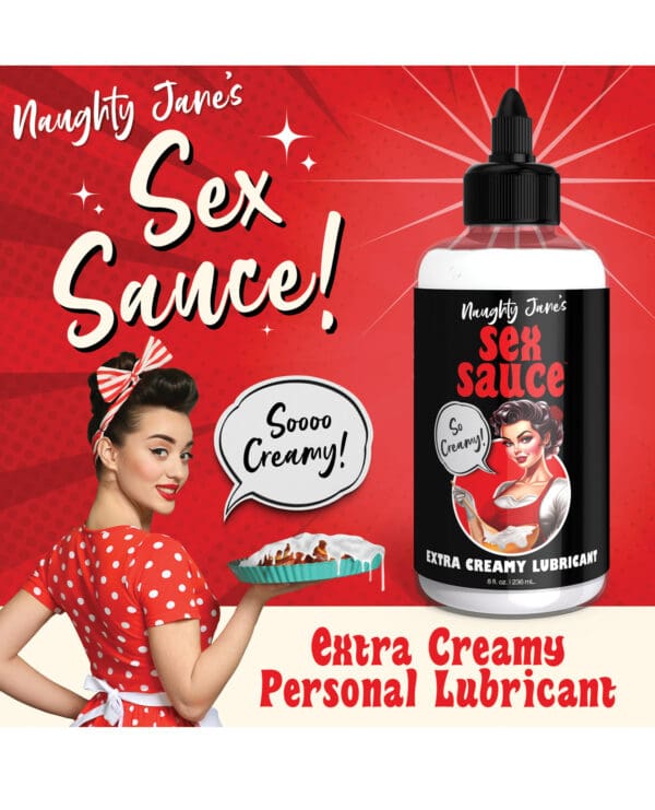 Naughty Jane's Sex Sauce Extra Creamy Lubricant - 8 oz - Image 2