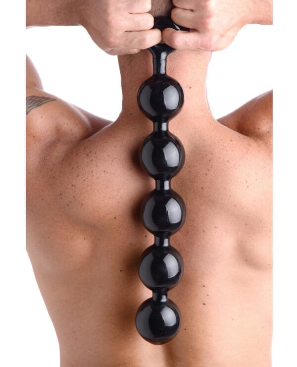 Master Series Black Baller Anal Beads - Image 3