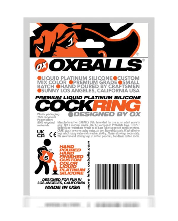 Oxballs Silicone Cock T Cock Ring - Black - Image 5
