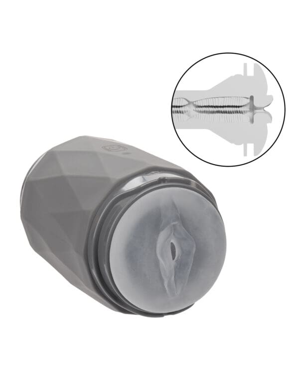Milk Master Vibro Squeeze Pussy Stroker - Black - Image 3