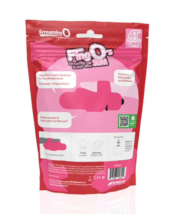 Screaming O 4T FingO Slim - Strawberry - Image 5