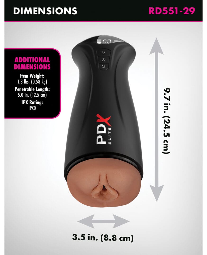 PDX Elite Fuck Gasm Pussy Stroker - Brown - Image 3