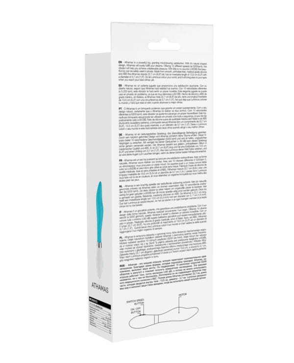 Shots Luminous Athamas Silicone 10 Speed Vibrator - Turquoise - Image 2