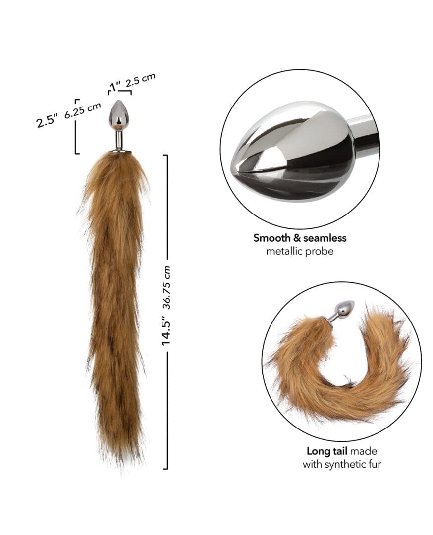 Running Wild Brown Tail Metallic Anal Probe - Image 3