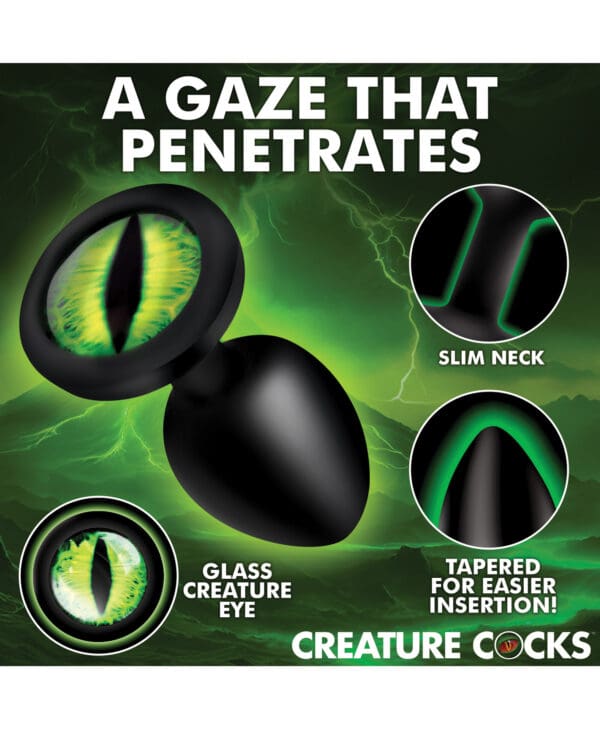 Creature Eye Green Eye Silicone Butt Plug - Small - Image 5